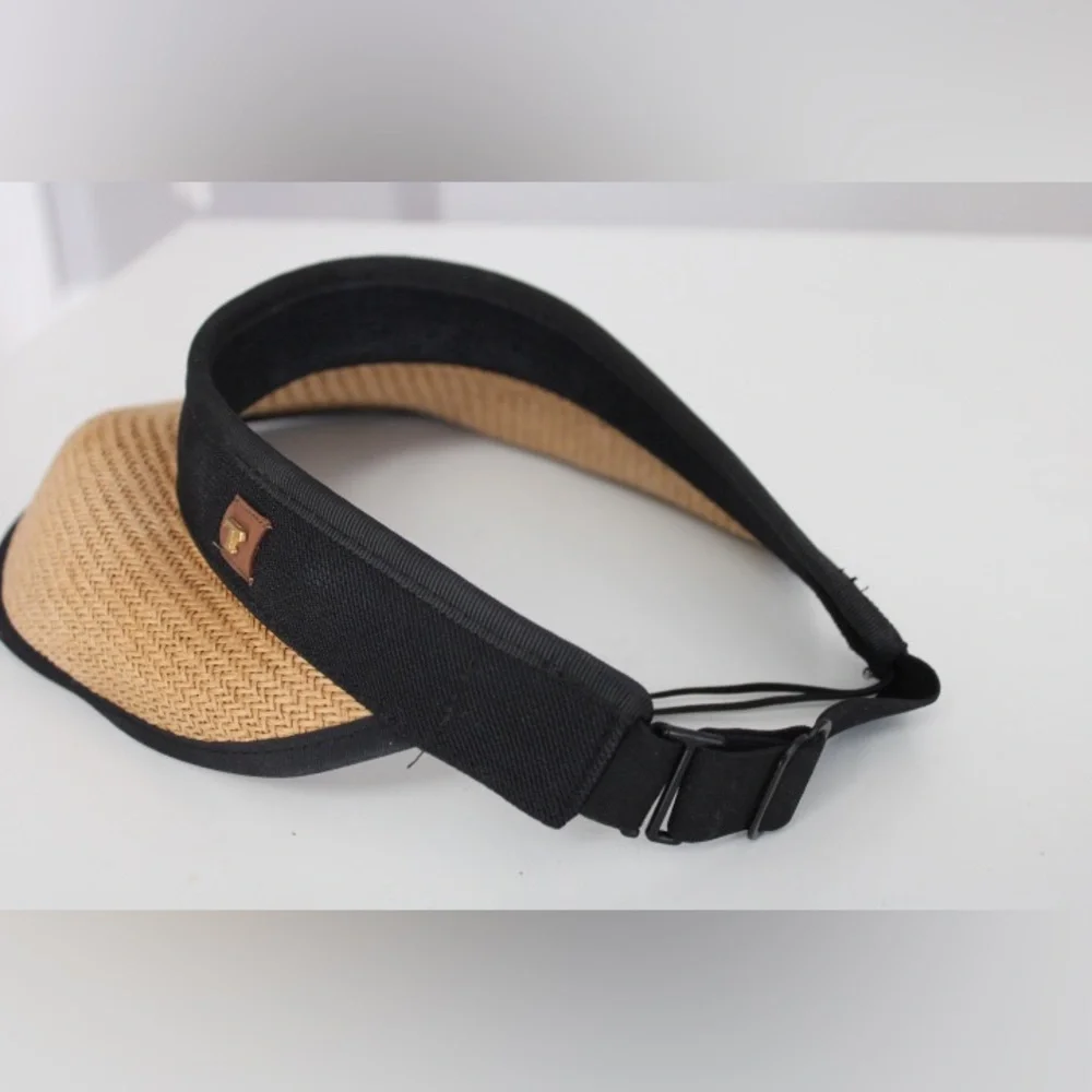 Touché Collection Beige/Black Visor Hat